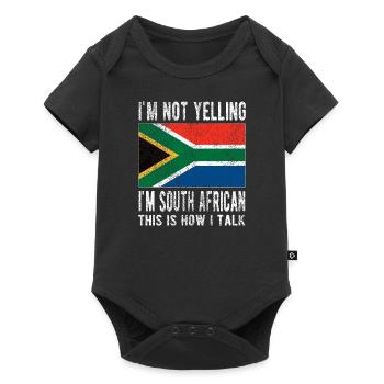 Afrique du Sud Drapeau Afrique du Sud Origine Afrique du Sud - Body à manches courtes Premium Bébé - noir - Devant