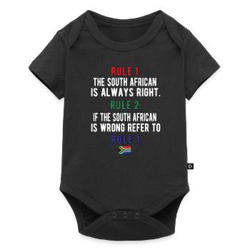South Africa Flag South African South Africa Roots - Baby Premium short-sleeve bodysuit - black - Front