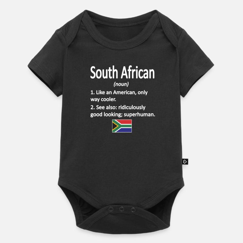 Afrique du Sud Drapeau Afrique du Sud Afrique du Sud Racines - Body à manches courtes Premium Bébé - noir