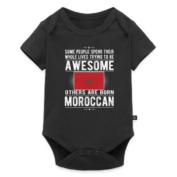 Maroc Maroc Drapeau d’origine marocaine - Body à manches courtes Premium Bébé - noir - Devant