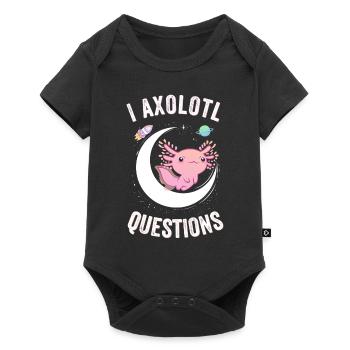 I Axolotl Questions, Funny Axolotl, Cute Pink - Baby Premium short-sleeve bodysuit - black - Front