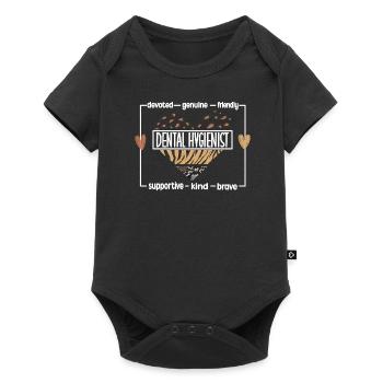 Dental hygienists Dental hygienists Oral hygiene - Baby Premium short-sleeve bodysuit - black - Front
