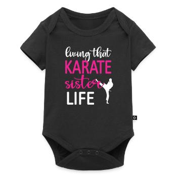 Cadeau de soeur de karaté Life Sister Life - Body à manches courtes Premium Bébé - noir - Devant