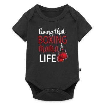 Cadeau de maman de boxe fière Maman de boxe de Boxer Mama - Body à manches courtes Premium Bébé - noir - Devant