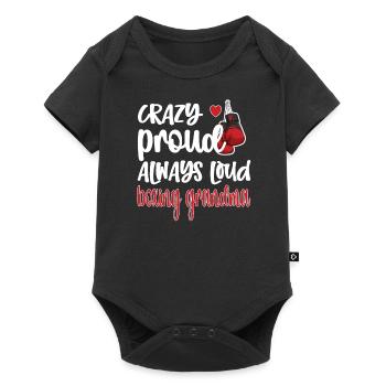 Boxoma fier boxe grand-mère boxeur grand-mère cadeau - Body à manches courtes Premium Bébé - noir - Devant