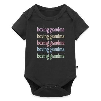 Boxoma fier boxe grand-mère boxeur grand-mère cadeau - Body à manches courtes Premium Bébé - noir - Devant