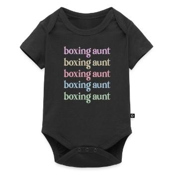 Boxing Aunt Gift Box Aunt By Boxer Proud Aunt - Baby Premium short-sleeve bodysuit - black - Front