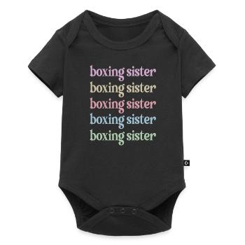 Boxe Sœur Fière Boxe Sœur Boxer Cadeau - Body à manches courtes Premium Bébé - noir - Devant