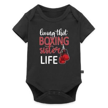 Boxe Sœur Fière Boxe Sœur Boxer Cadeau - Body à manches courtes Premium Bébé - noir - Devant