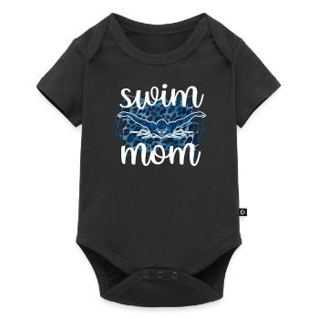 Schwimmmama Geschenk Mutter Schwimmer Schwimm-Mama - Baby Premium Kurzarmbody - Schwarz - Vorne