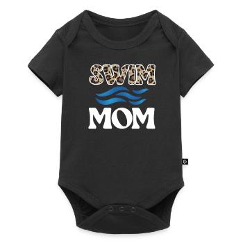 Schwimmmama Mutter Von Schwimmer Schwimm-Mama - Baby Premium Kurzarmbody - Schwarz - Vorne