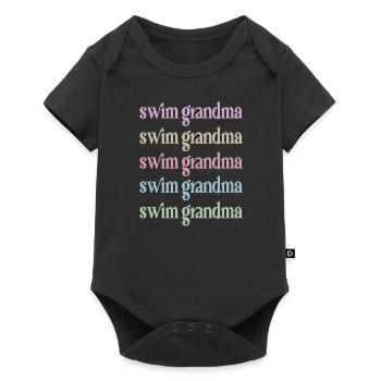 Fière natation Grand-mère Grand-mère Nageuse Grand-mère natation Grand-mère - Body à manches courtes Premium Bébé - noir - Devant