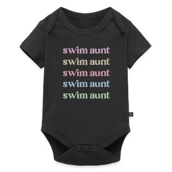 Proud Swimming Aunt Swimmer Swimming Aunt - Baby Premium short-sleeve bodysuit - black - Front