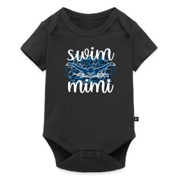 Stolze Schwimm-Mimi Schwimmer Mimi Oma Geschenk - Baby Premium Kurzarmbody - Schwarz - Vorne