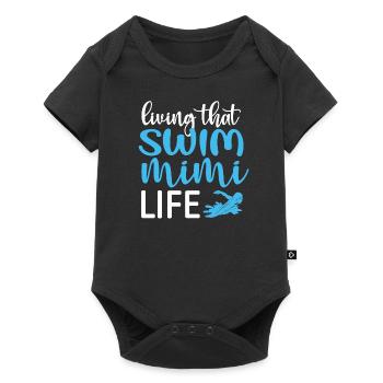Stolze Schwimm-Mimi Schwimmer Mimi Oma Geschenk - Baby Premium Kurzarmbody - Schwarz - Vorne