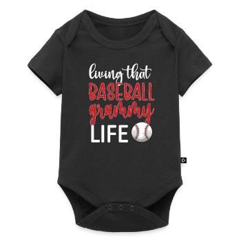 Grammy Oma Von Baseballspieler Baseball Grammy - Baby Premium Kurzarmbody - Schwarz - Vorne