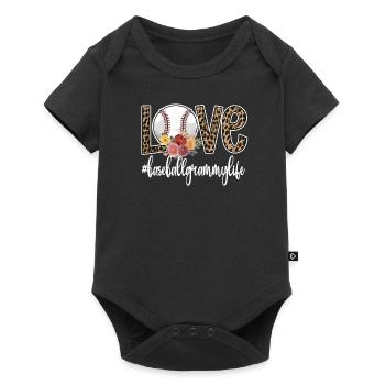 Grammy Grand-mère d'un joueur de baseball Baseball Grammy - Body à manches courtes Premium Bébé - noir - Devant