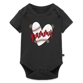 Grammy Oma Eines Baseballspieler Baseball Grammy - Baby Premium Kurzarmbody - Schwarz - Vorne