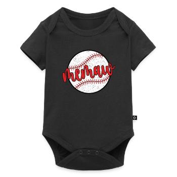 Memaw Grandma Of a Baseball Player Baseball Memaw - Baby Premium short-sleeve bodysuit - black - Front
