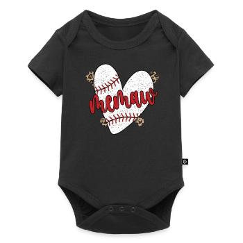 Memaw Grandma Of a Baseball Player Baseball Memaw - Baby Premium short-sleeve bodysuit - black - Front