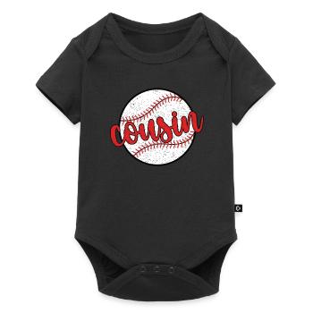 Cousin de baseball Fier joueur de baseball Cousin - Body à manches courtes Premium Bébé - noir - Devant