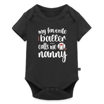 Nanny Grandma From Baseball Player Baseball Nanny - Baby Premium short-sleeve bodysuit - black - Front