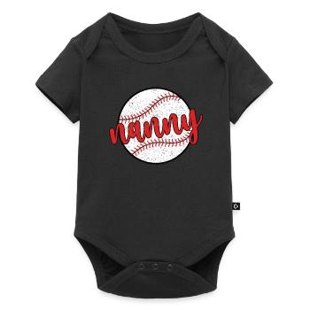 Nounou Grand-mère d’un joueur de baseball Nounou de baseball - Body à manches courtes Premium Bébé - noir - Devant