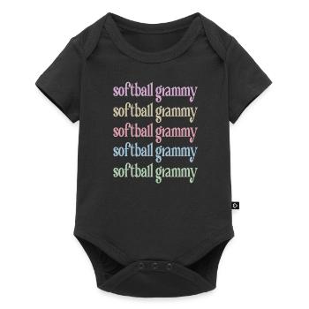 Grammy Oma Von Softballspieler Softball Grammy - Baby Premium Kurzarmbody - Schwarz - Vorne