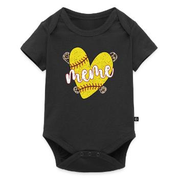 Meme Grand-mère d'un joueur de softball Softball Meme - Body à manches courtes Premium Bébé - noir - Devant
