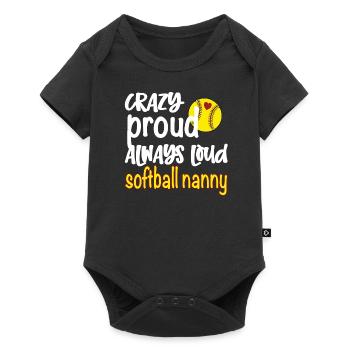Nanny Grandma By Softball Player Softball Nanny - Baby Premium short-sleeve bodysuit - black - Front