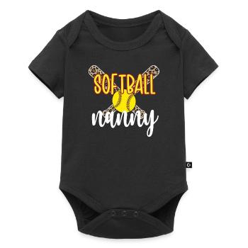 Nanny Grandma Of A Softball Player Softball Nanny - Baby Premium short-sleeve bodysuit - black - Front