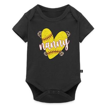 Nanny Grandma Of a Softball Player Softball Nanny - Baby Premium short-sleeve bodysuit - black - Front