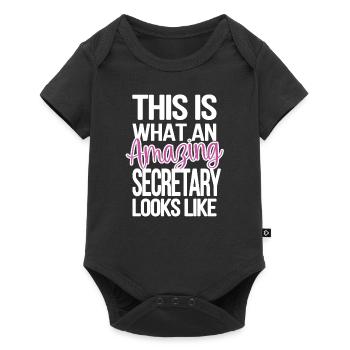 Secretary Gift Office Worker Appreciation - Baby Premium short-sleeve bodysuit - black - Front