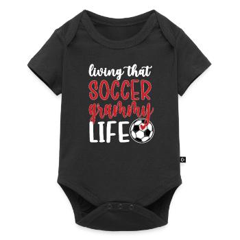 Grammy Oma Von Fußballspieler Fußball Grammy - Baby Premium Kurzarmbody - Schwarz - Vorne
