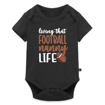 Nounou de football Grand-mère de joueur de football nounou - Body à manches courtes Premium Bébé - noir - Devant