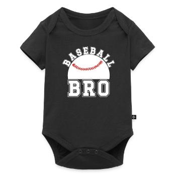 Fier frère de baseball d’un frère joueur de baseball - Body à manches courtes Premium Bébé - noir - Devant