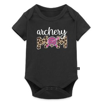 Stolze Bogenschießen-Mama Von Bogenschützen Mutter - Baby Premium Kurzarmbody - Schwarz - Vorne