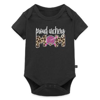 Stolze Bogenschießen-Mama Von Bogenschützen Mutter - Baby Premium Kurzarmbody - Schwarz - Vorne
