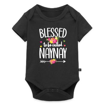 Naynay Grand-mère Fête des mères Naynay Cadeau Grand-mère - Body à manches courtes Premium Bébé - noir - Devant