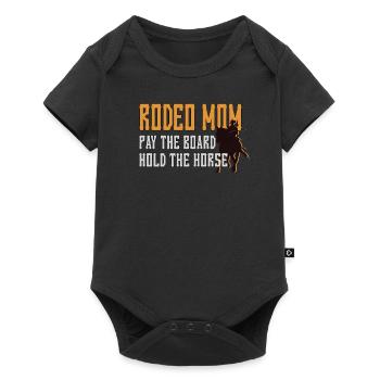 Maman de rodéo fier cadeau de maman de cavalier de rodéo - Body à manches courtes Premium Bébé - noir - Devant