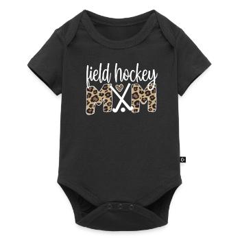 Fière maman de hockey sur gazon maman joueuse de hockey sur gazon - Body à manches courtes Premium Bébé - noir - Devant