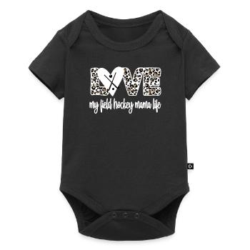 Meilleure maman de hockey sur gazon maman de joueur de hockey sur gazon - Body à manches courtes Premium Bébé - noir - Devant