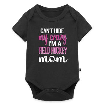 Hockey sur gazon Mère d’une maman joueuse de hockey sur gazon - Body à manches courtes Premium Bébé - noir - Devant