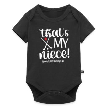 Proud Field Hockey Aunt Field Hockey Player Aunt - Baby Premium short-sleeve bodysuit - black - Front