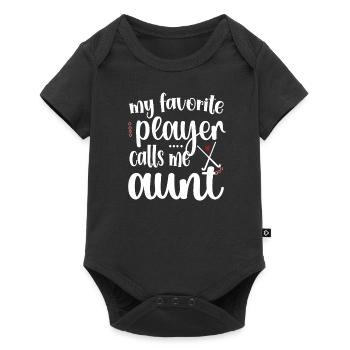 Proud Field Hockey Aunt Field Hockey Player Aunt - Baby Premium short-sleeve bodysuit - black - Front