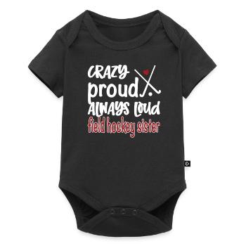 Hockey sur gazon Sœur Joueur de hockey sur gazon Sœur - Body à manches courtes Premium Bébé - noir - Devant