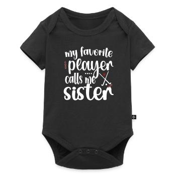 Field Hockey Sister Field Hockey Player Sister - Baby Premium short-sleeve bodysuit - black - Front