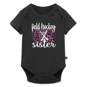 Hockey sur gazon Sœur Joueur de hockey sur gazon Sœur - Body à manches courtes Premium Bébé - noir - Devant