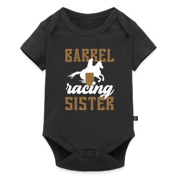Barrel Racing Sister Best Barrel Racing Sister - Baby Premium short-sleeve bodysuit - black - Front