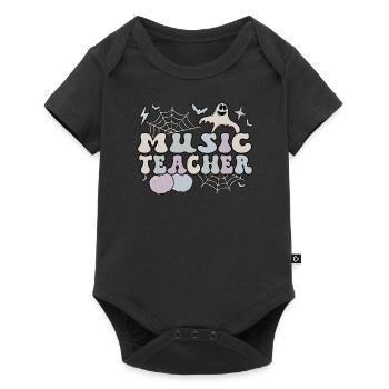 Spooky Music Teacher Halloween Music Teaching Gift - Baby Premium short-sleeve bodysuit - black - Front